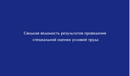 Сводная ведомость результатов проведения специальной оценки условий труда СД 32